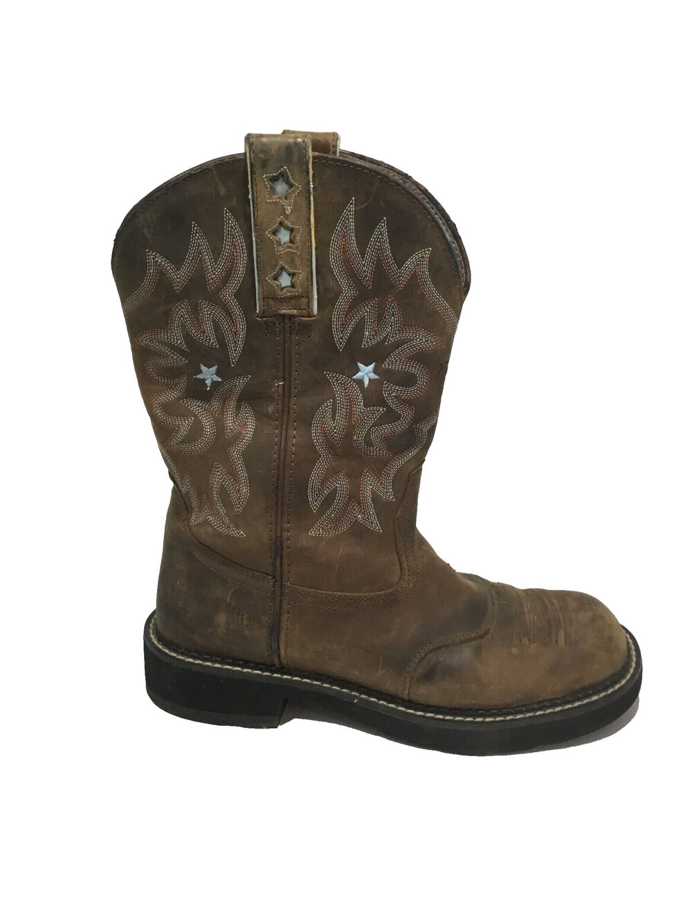 ARIAT Roper Boots Star Womens Sz 8B Western Cowgirl Work Ranch Roper